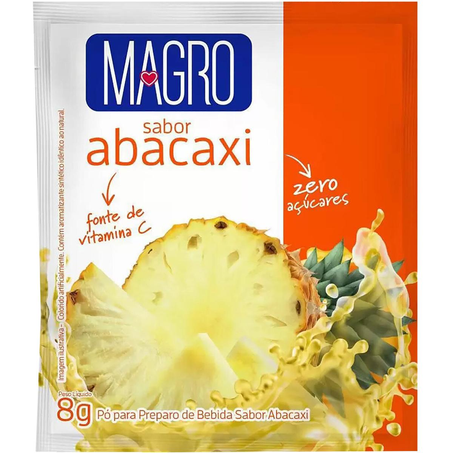 Refresco em Pó Magro 8g - Zero Açúcar - Abacaxi