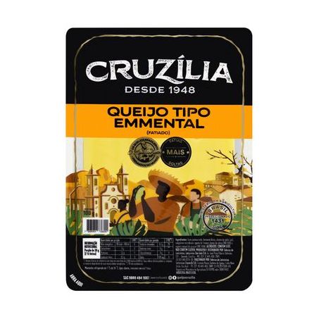Queijo Emmental Fatiado Cruzília 100G