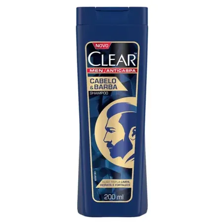 Shampoo Anticaspa Clear Cabelo & Barba Squeeze 200ml