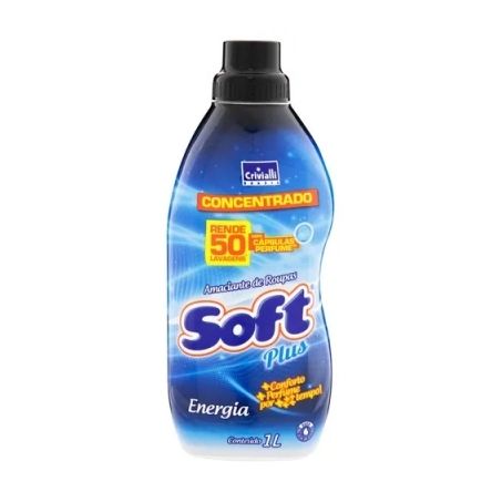 Amaciante de Roupas Concentrado Soft Plus Energia Frasco 1lt