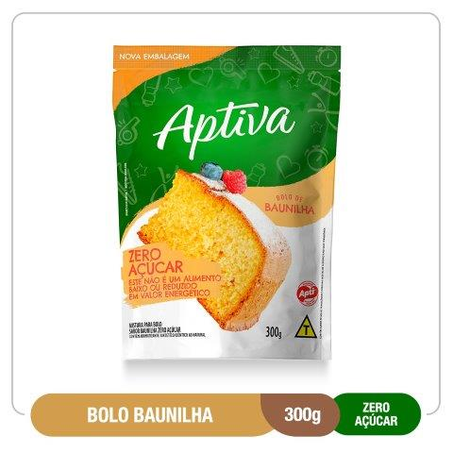 Mistura para Bolo Aptiva Baunilha Sem Açucar 300g
