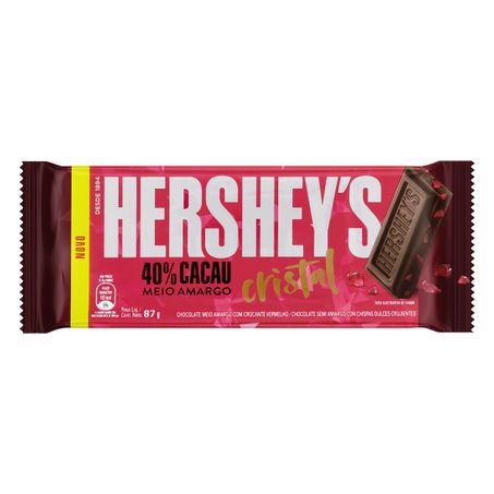 CHOCOLATE MEIO AMARGO 40% CACAU CRISTAL HERSHEY'S