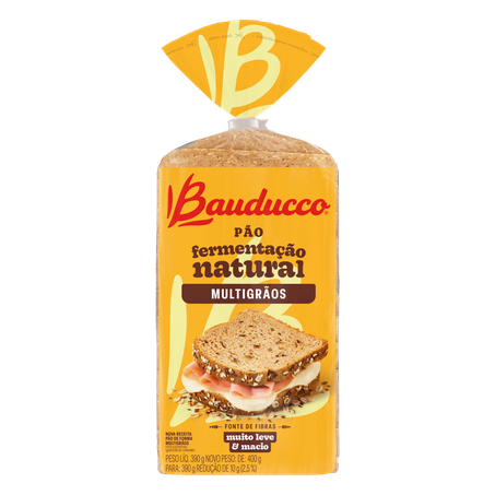 Pao bauducco grãos clássicos fermentação natural 390g