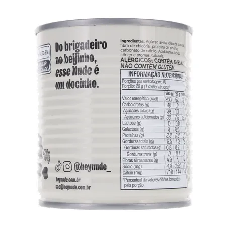 LEITE CONDENSADO DE AVEIA VEGANO NUDE 330G COM ACUCAR 360-11