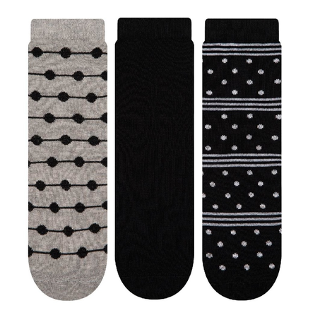 Kit com 3 Pares de Meia Soquete Feminina Poa Cia das Meias 34/39