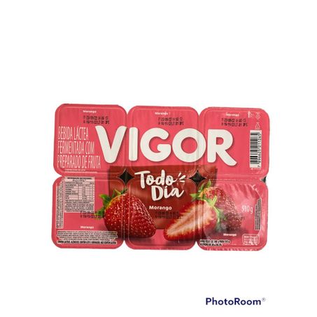 Bebida láctea vigor 510g todo dia sabor morango