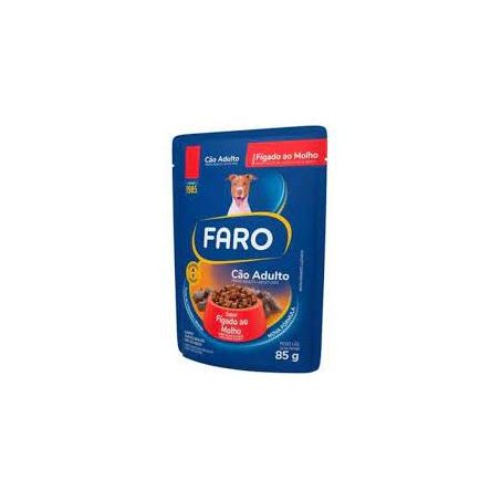Racao faro figado ao molho cao adulto 85g