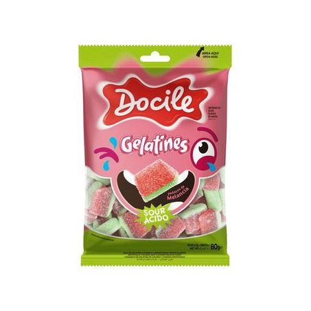 BALA DOCILE GELATINA CITRICA SOUR 80G