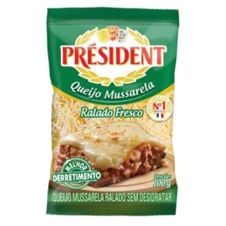 Queijo ralado president mussarela 100g