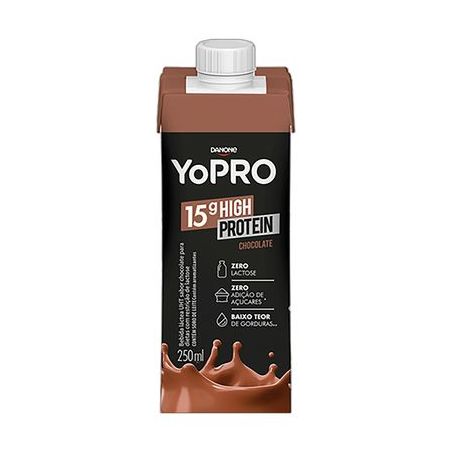 Bebida Láctea UHT Danone Yopro Sabor Chocolate Caixa com Tampa 250ml
