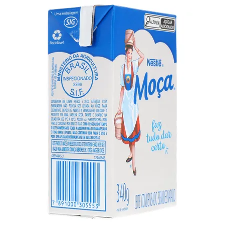 Leite Condensado Nestlé Moça Semidesnatado Caixa 340gr 360-30