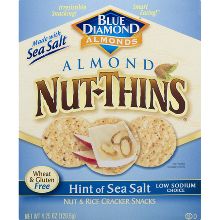 BISCOITO B.DIAMOND NUT THINS AMEND HINT 120,5G
