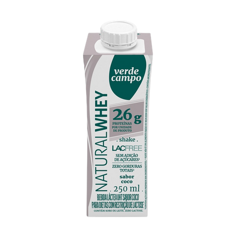 SHAKE VERDE CAMPO NATURAL WHEY 26GR 250ML COCO