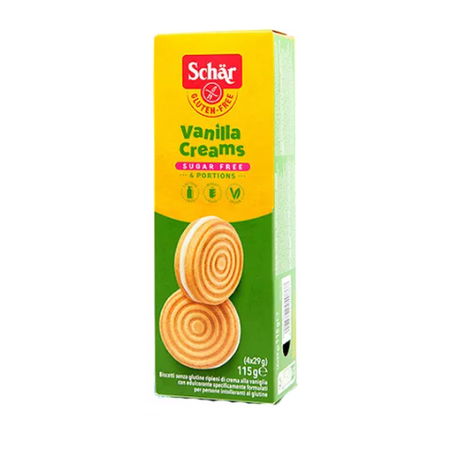 Biscoito schar 115gr vanilla creams
