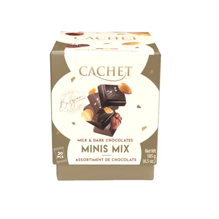 Chocolate sortido leite/dark cachet 185g