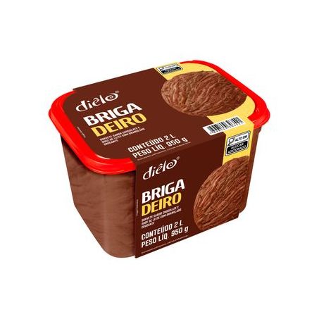 Sorvete diêlo brigadeiro pote 2l