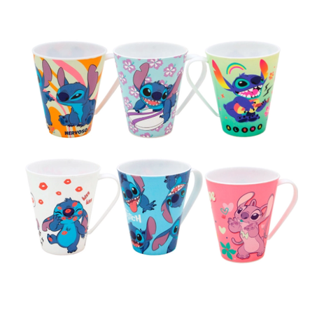 Caneca Plástico Stitch Plasútil 360ml